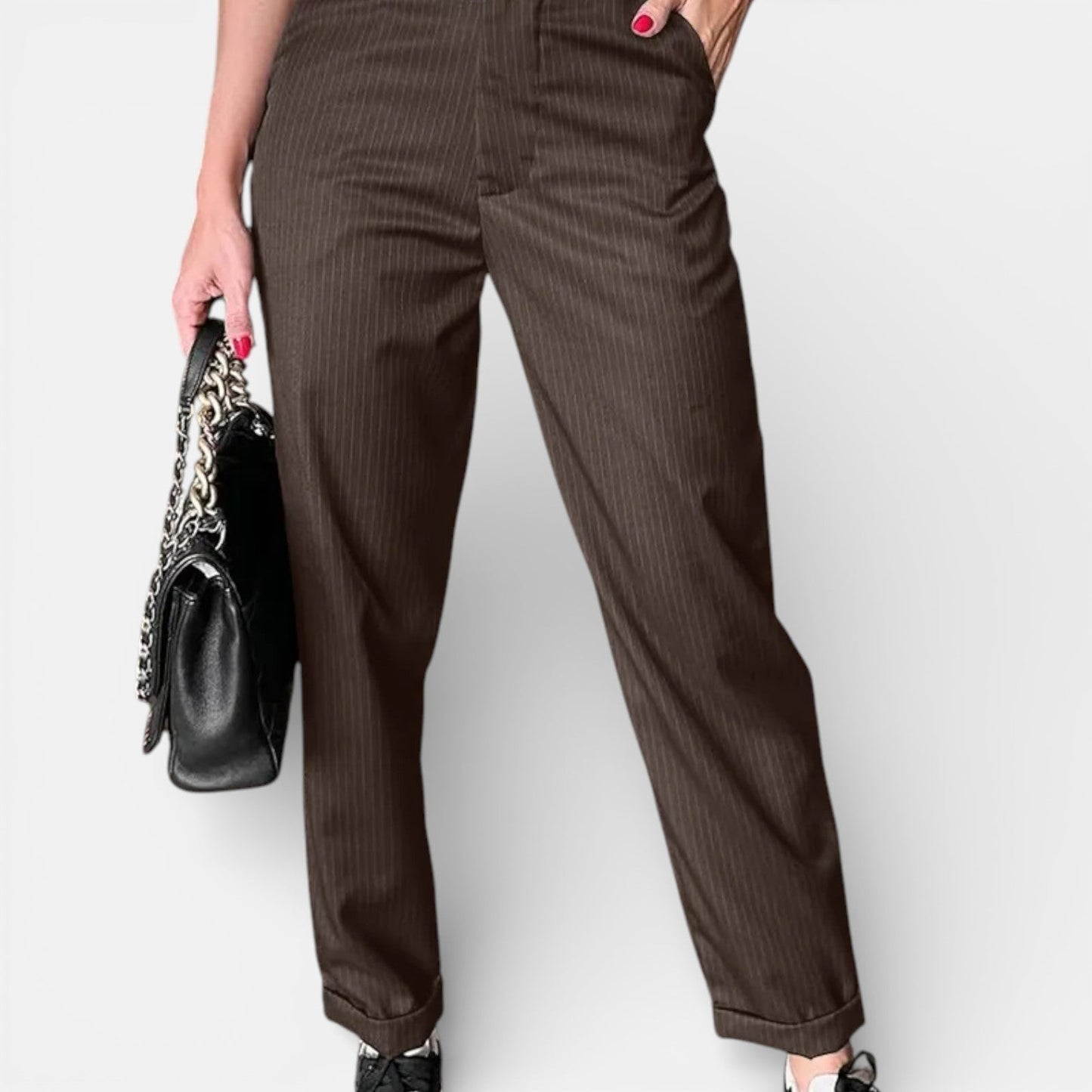 MATHILDA | ELEGANTE, FIGURSCHMEICHELNDE HOSE MIT STREIFEN