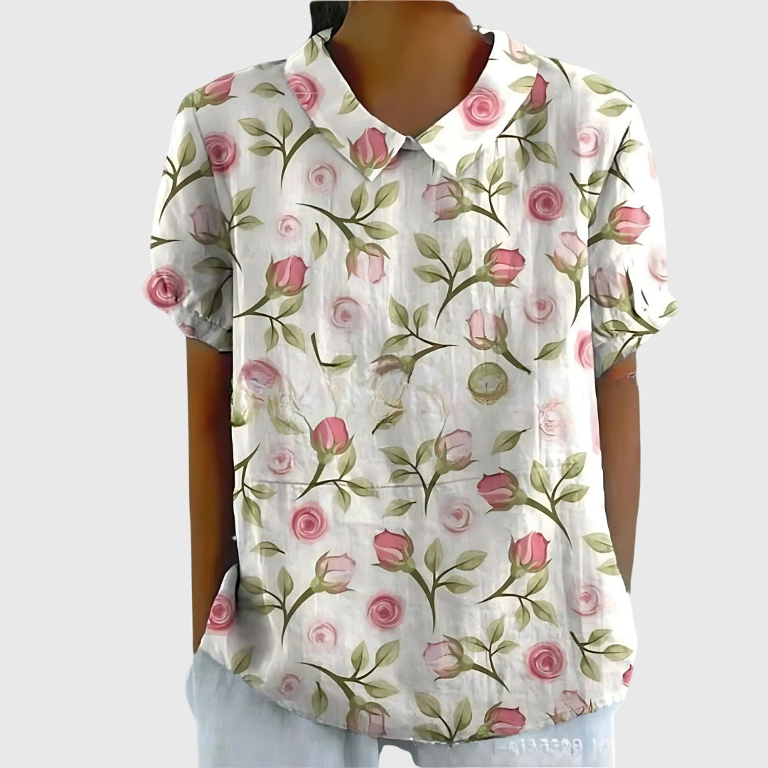 Jenna™ | Blomstret Bluse