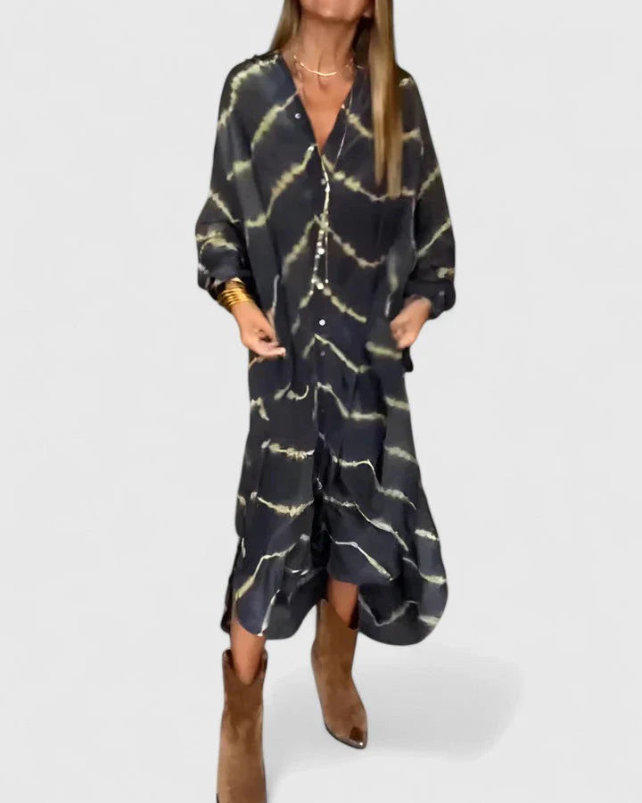 Julia | Stribet Maxikjole