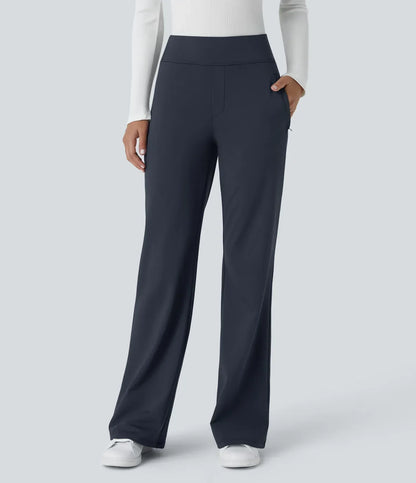 Pantalones de trabajo acampanados Velouré Flex™ de tiro medio con bolsillo lateral con cremallera