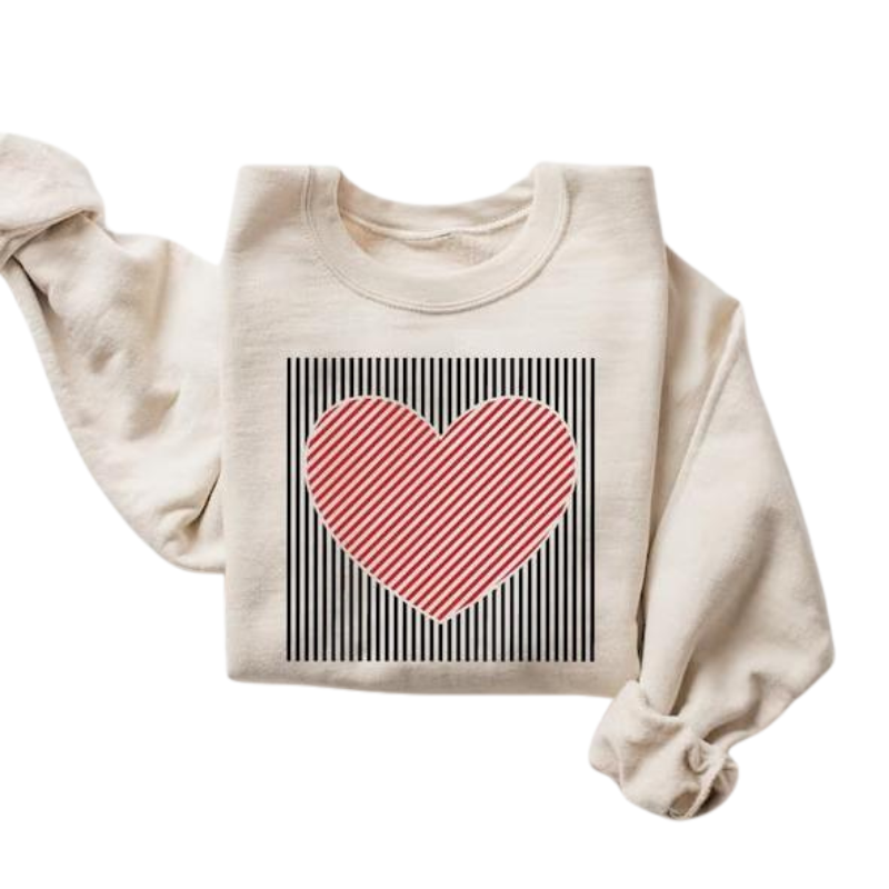 MAGGIE™ – Sudadera linda retro con corazón para San Valentín