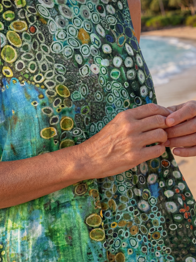 Moana | Vestido Midi Mosaico Oceano