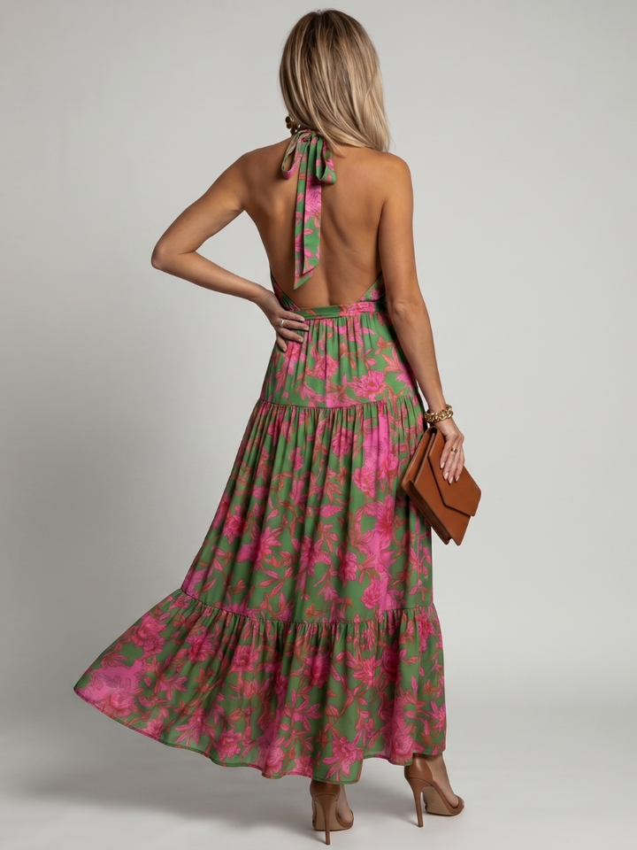 Rowen | Draperet halter midi-kjole