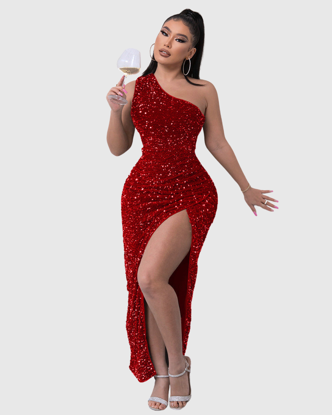 LILLIAN | LUXUS-EIN-SCHULTER-ABENDKLEID