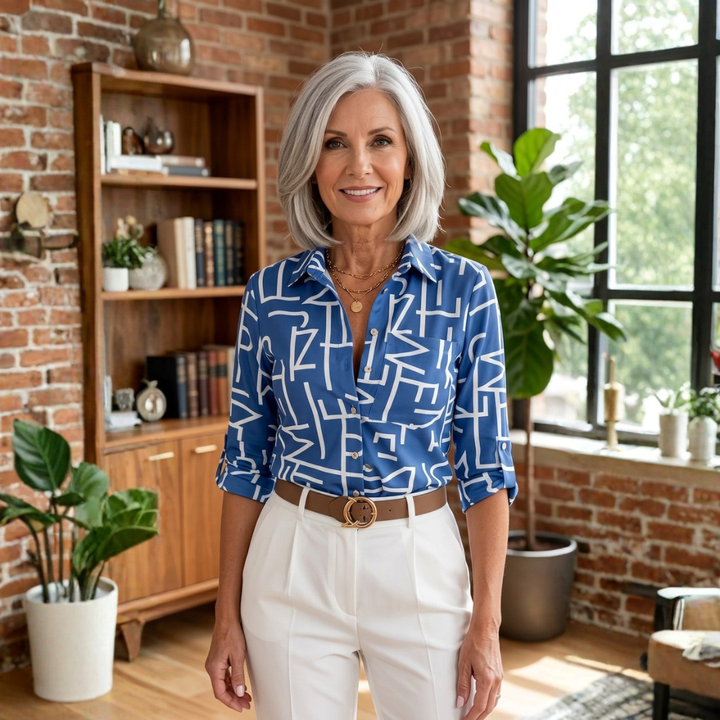 Sofia | Long Sleeve Print Shirt