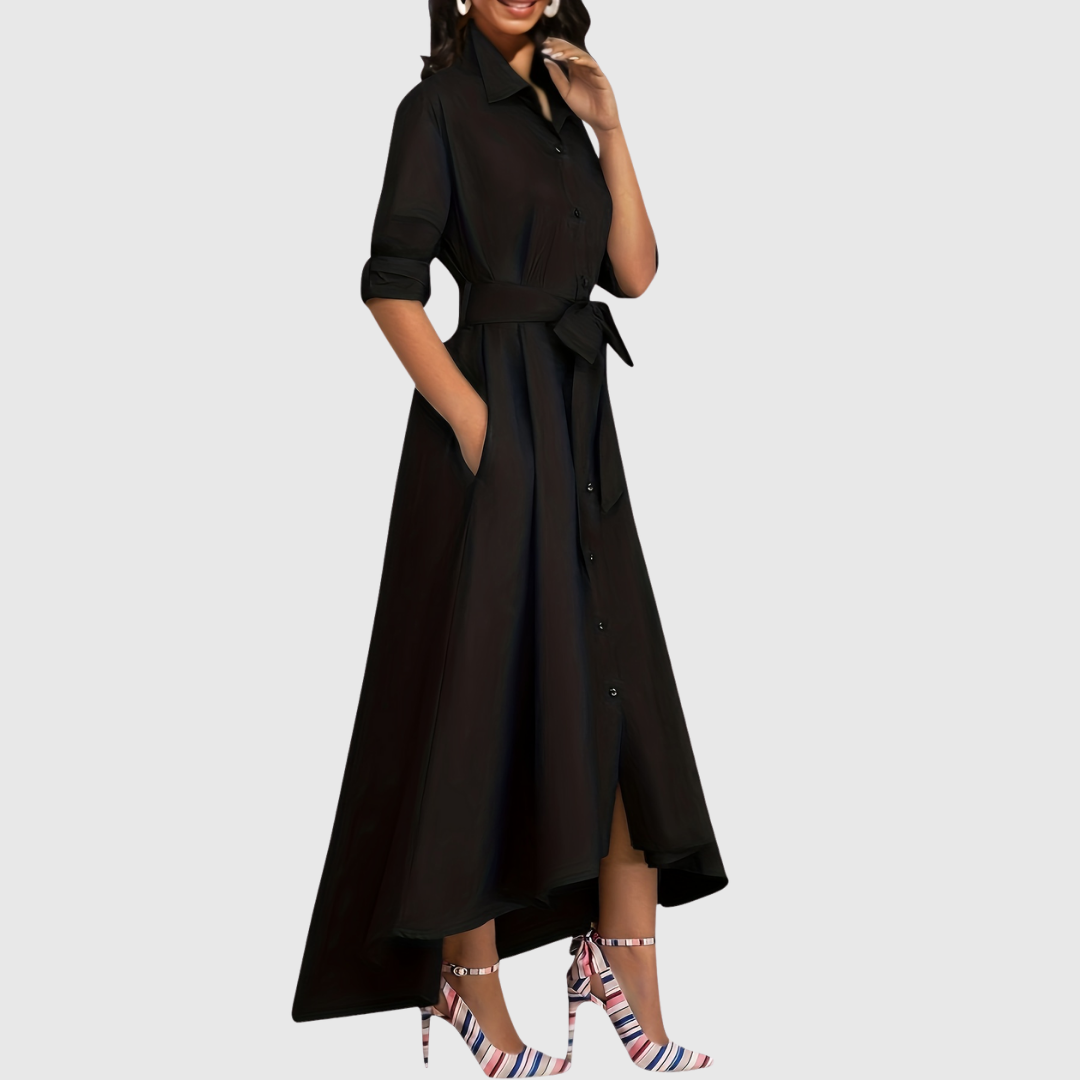 LIVIENNE | Elegant maxikjole med knapper foran