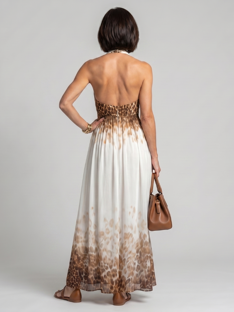 Orlune | Plissiertes weißes Midikleid