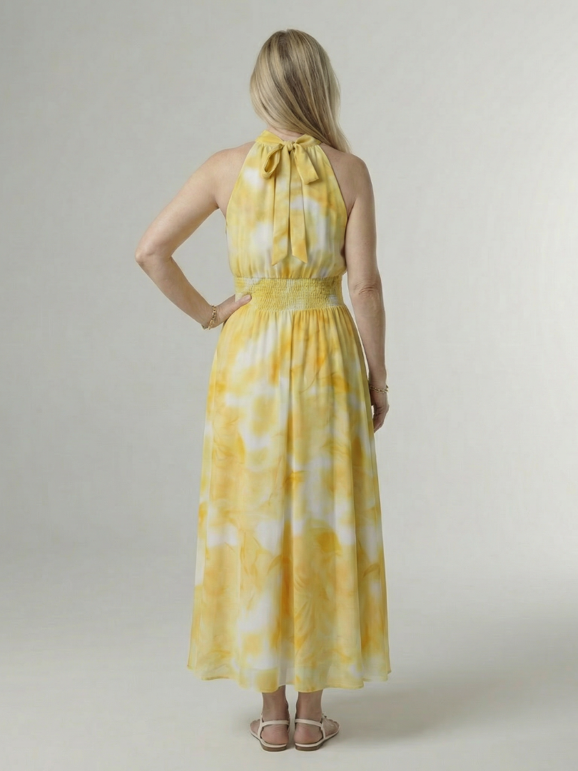 Sylin | Samlet halter midi-kjole