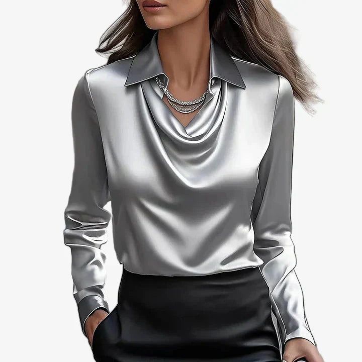 Elira™ Bluse med halstørklædekrave