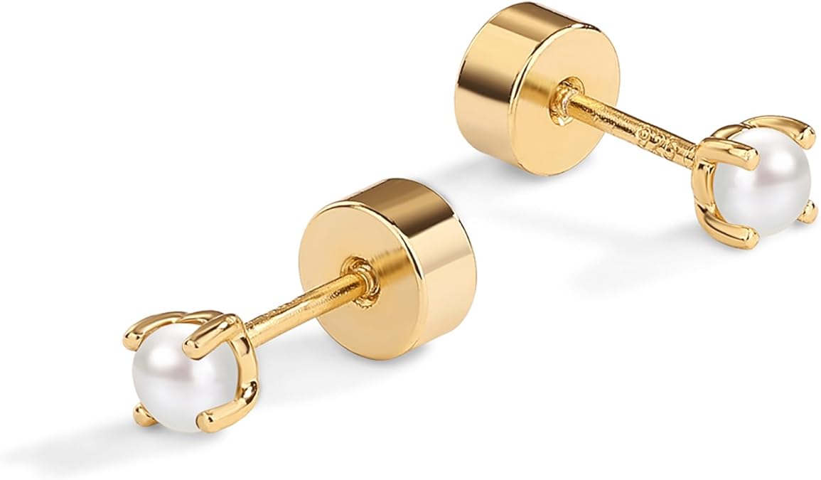 Pendientes de perlas delicados | Oro