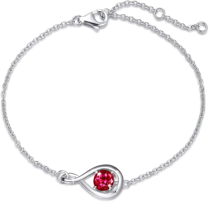 Ruby Infinity-armbånd | Hvidguld