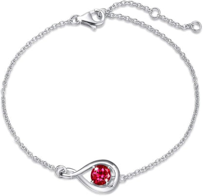 Ruby Infinity-armbånd | Hvidguld