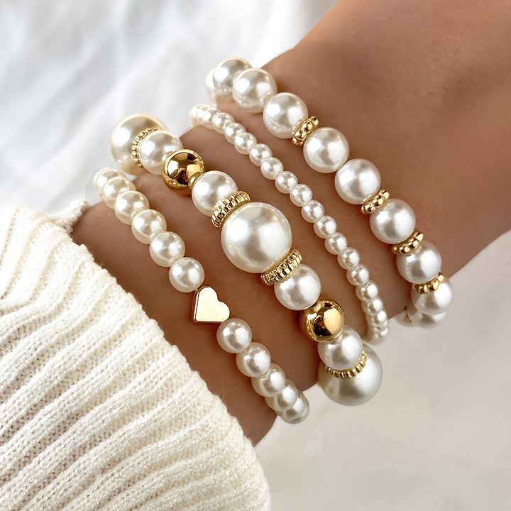 Perlen-Herz-Armband-Set