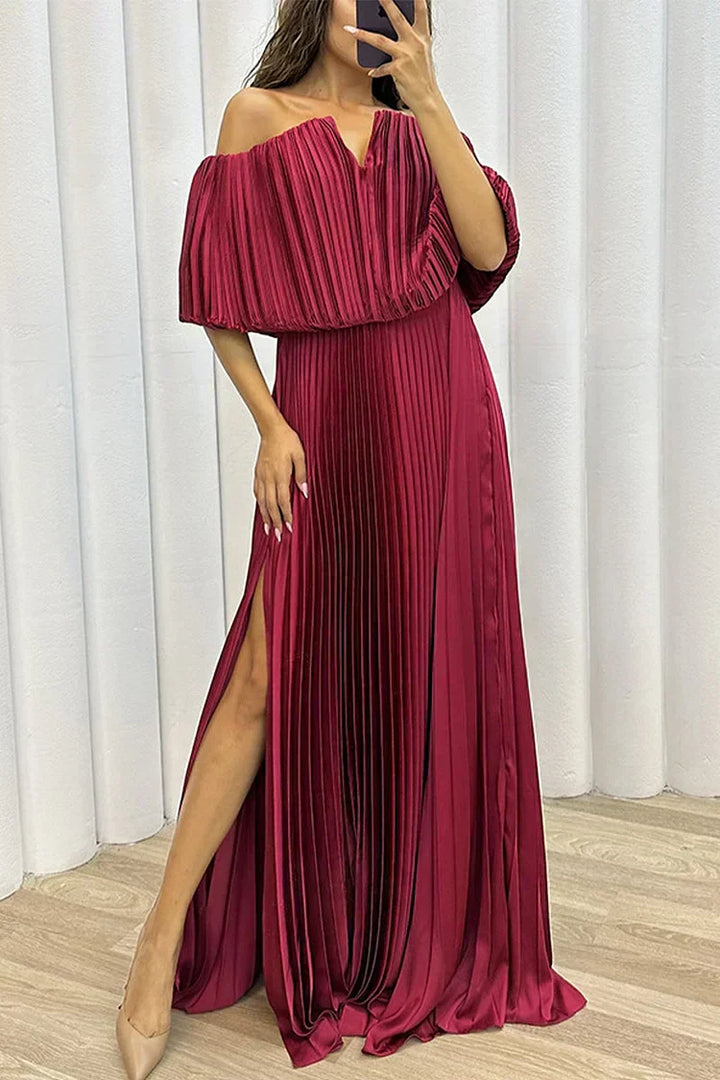 ARABELLA | VESTIDO LONGO ELEGANTE PLISSADO