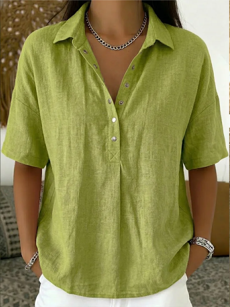 Willow | Blusa com Gola e Botões