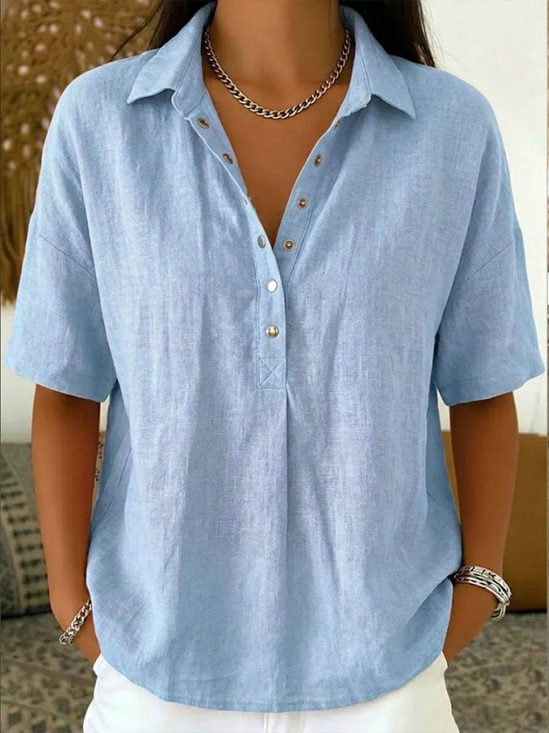 Willow | Blusa com Gola e Botões