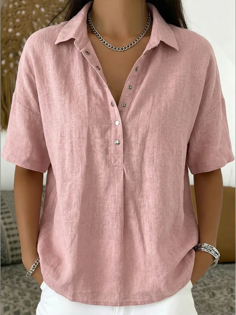 Willow | Blusa com Gola e Botões