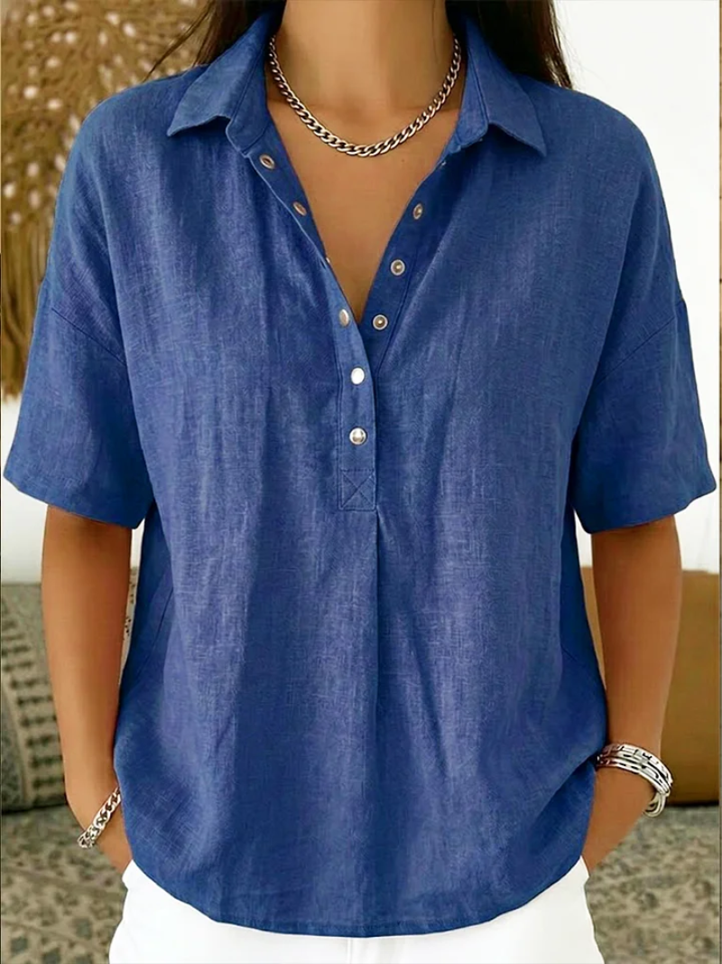 Willow | Blusa com Gola e Botões