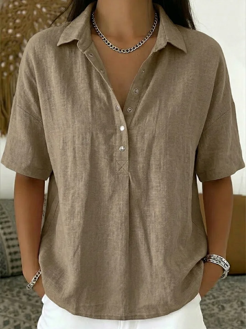Willow | Blusa com Gola e Botões