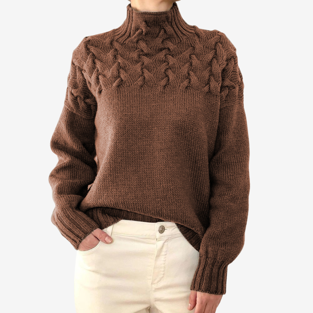 Alaïs™ rullekravesweater