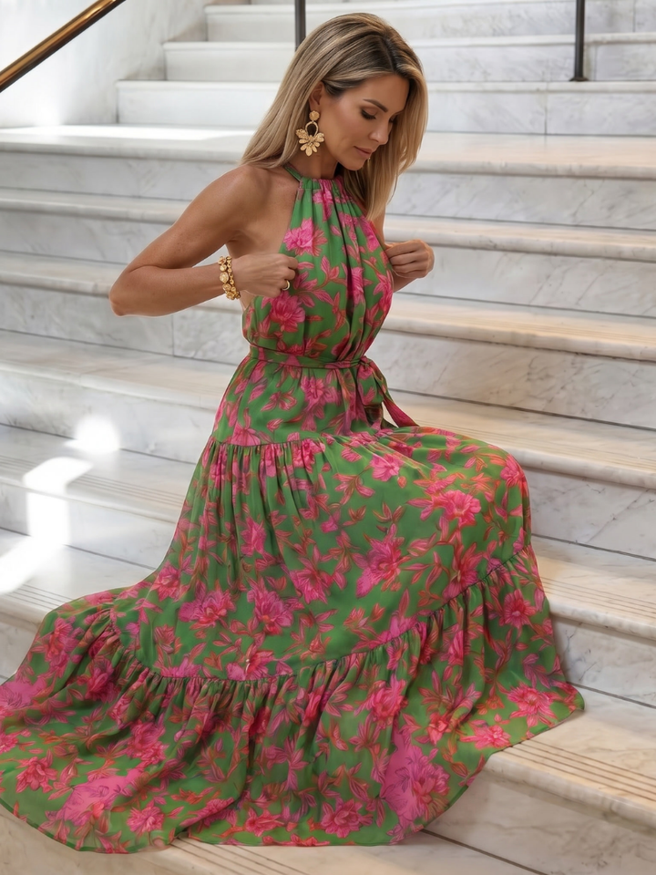 Rowen | Draperet halter midi-kjole