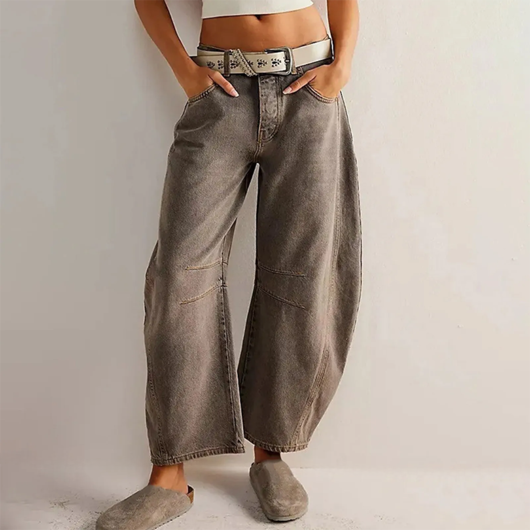 Ellie | Jeans confortáveis de perna larga