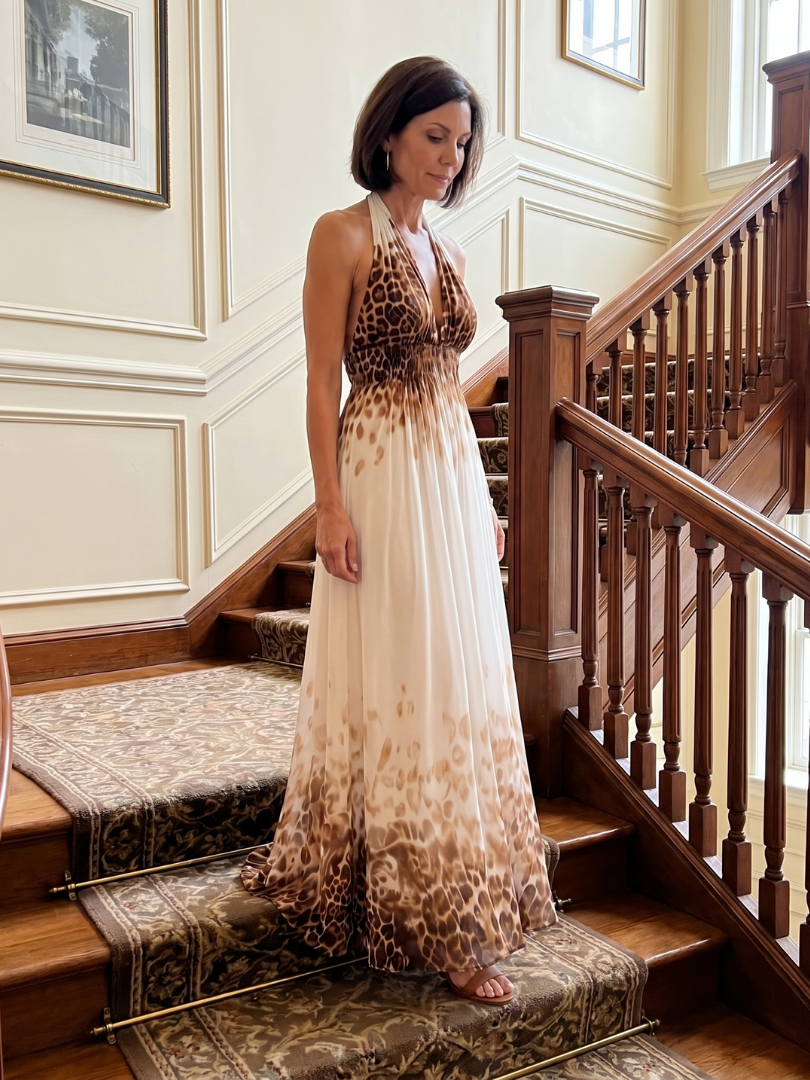 Orlune | Plissiertes weißes Midikleid