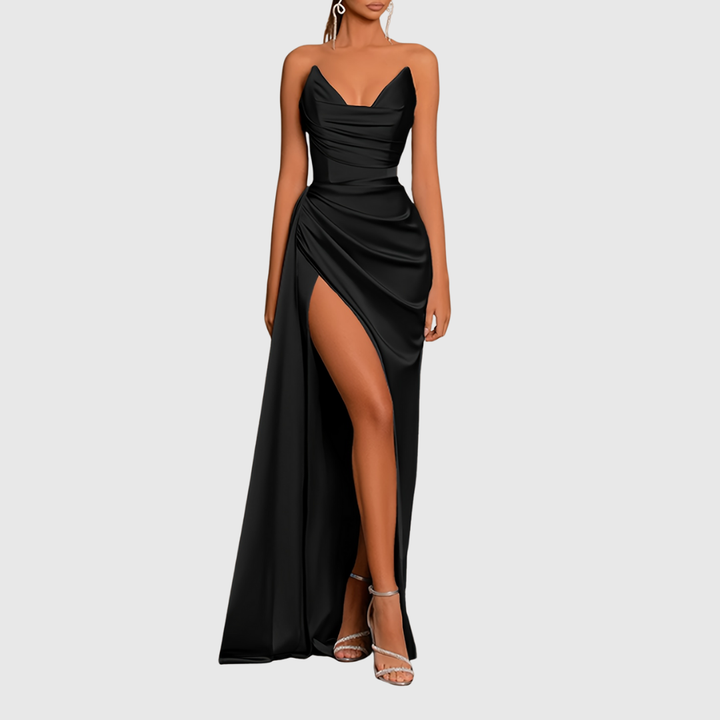 EVADNE | FLYDENDE SATIN MAXIKJOLE