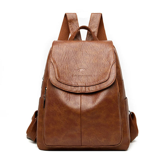 Eda | Anti-Diebstahl Leder-Rucksack