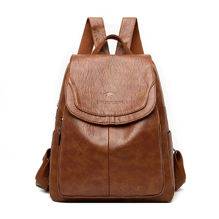 Eda | Mochila de Couro Antifurto