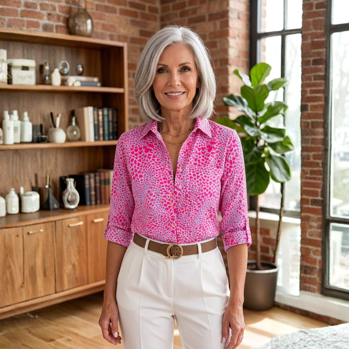 Sofia | Long Sleeve Print Shirt