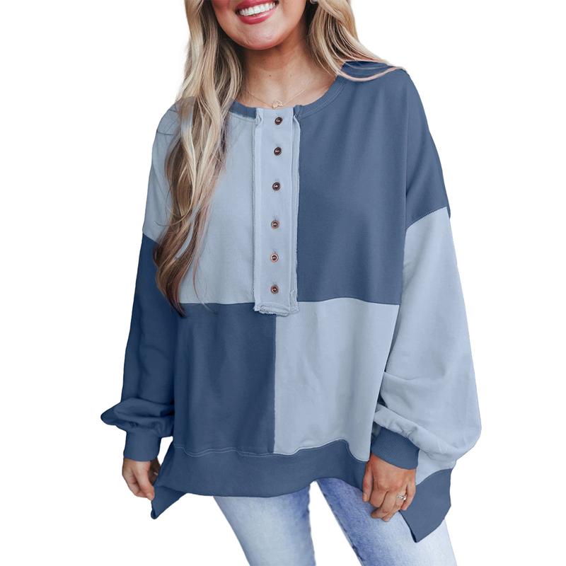 VICTORIA™ - Blusa Casual de Manga Longa com Gola Careca para Looks Diários
