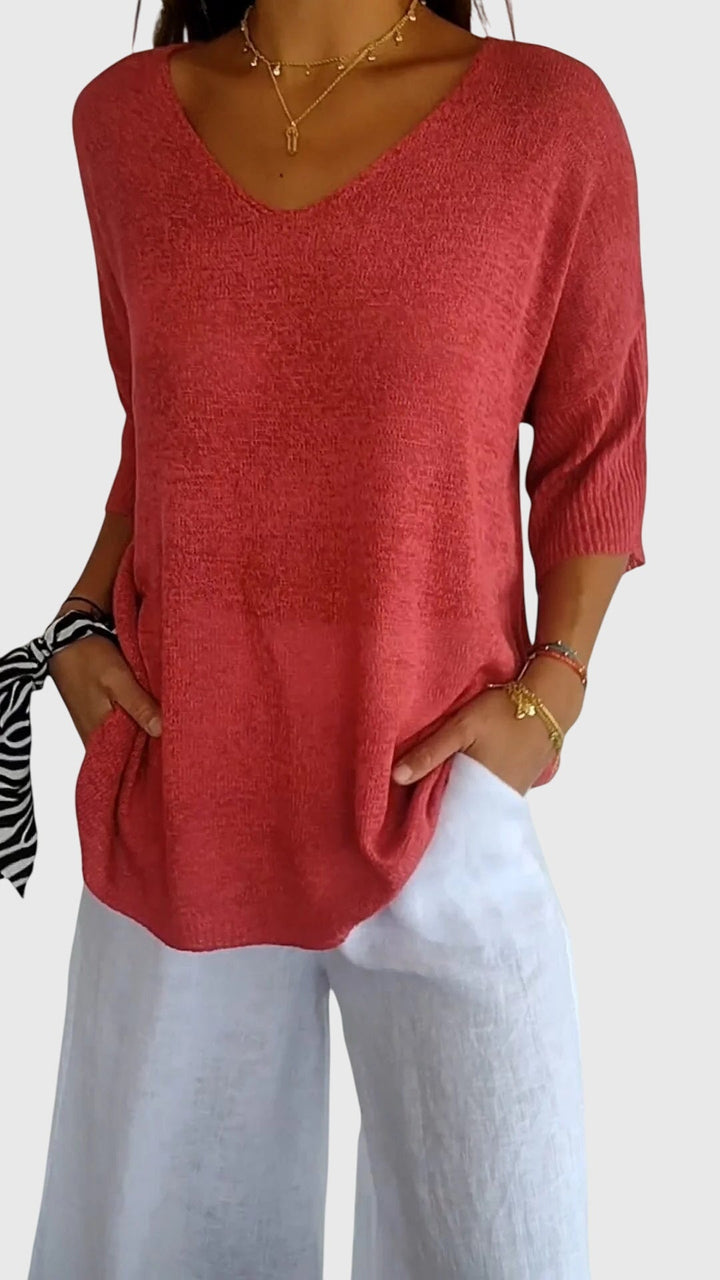 Cassandra | Blusa Elegante com Decote em V