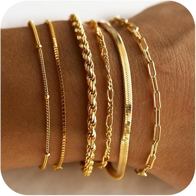Juego de pulseras Isabella Vernetta | Dorado