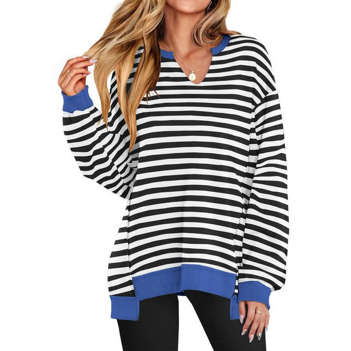 LOREN™ - Blusão feminino oversized com decote em V para inverno