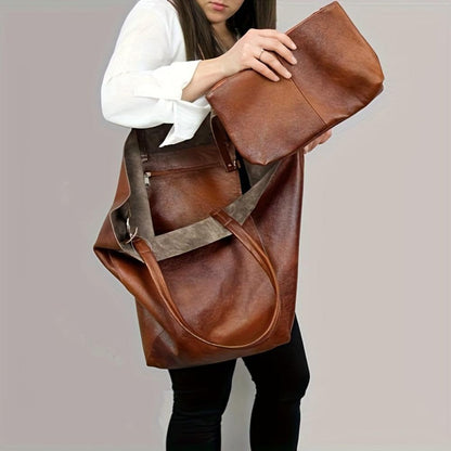 Suavidad Retro de Renee | Bolso Tote de Gran Capacidad