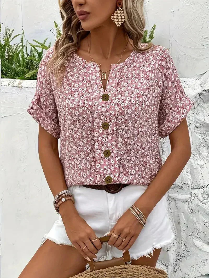 Wolena | Blusa Wildflower Notch