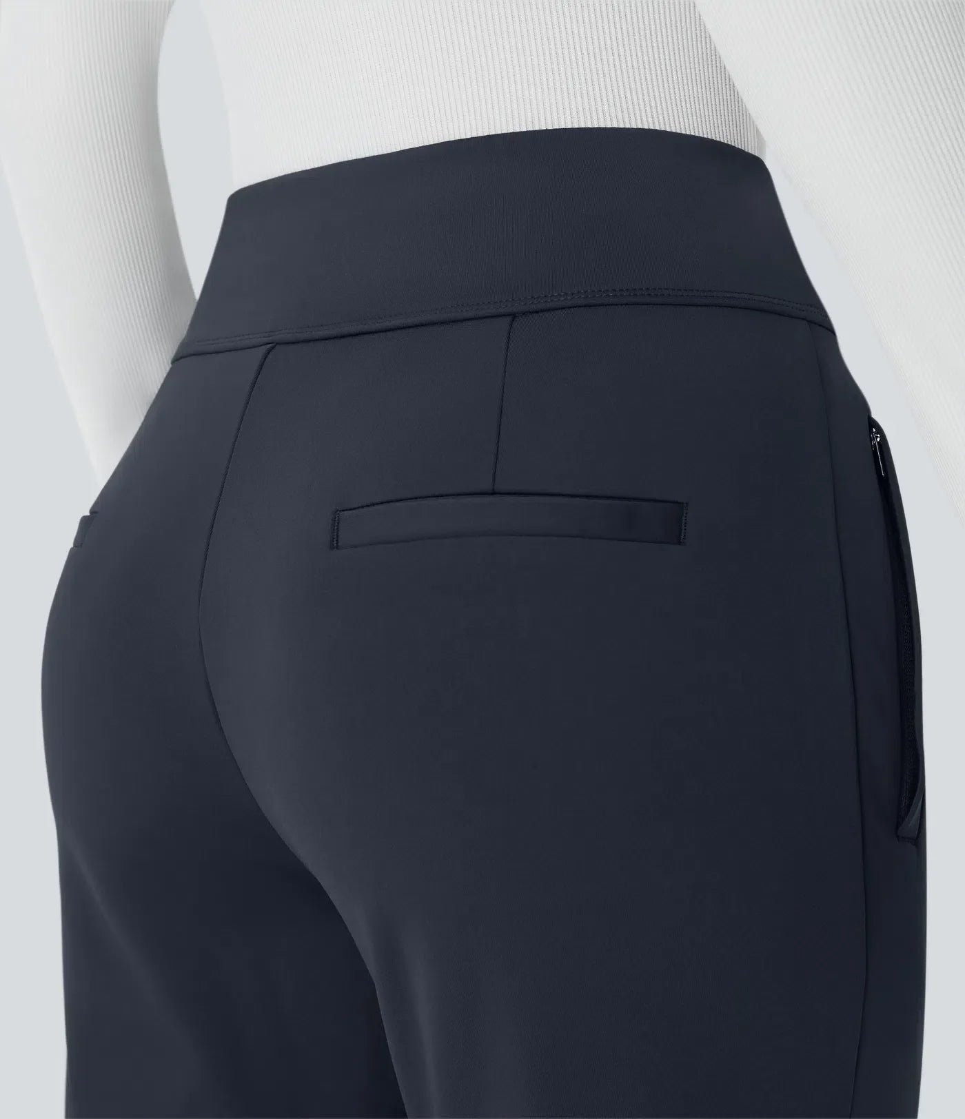 Pantalones de trabajo acampanados Velouré Flex™ de tiro medio con bolsillo lateral con cremallera