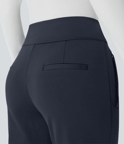 Pantalones de trabajo acampanados Velouré Flex™ de tiro medio con bolsillo lateral con cremallera