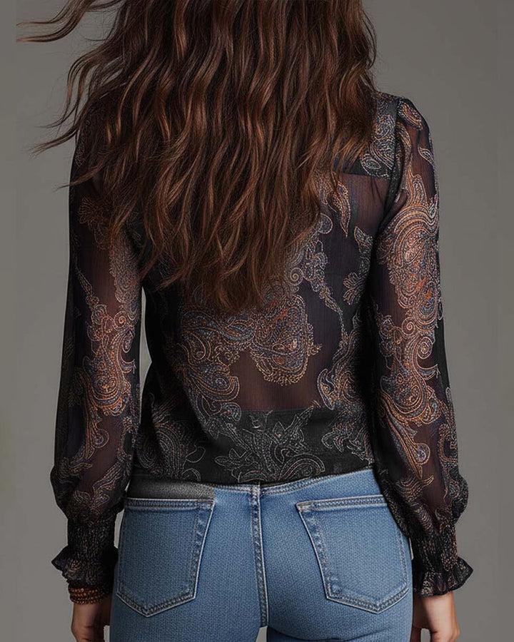 Norina - Bluse mit V-Ausschnitt und weichem Griff