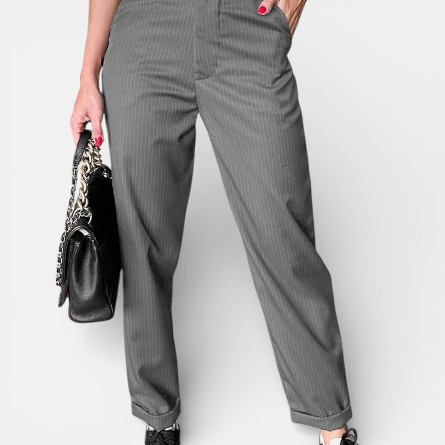 MATHILDA | ELEGANTE, FIGURSCHMEICHELNDE HOSE MIT STREIFEN