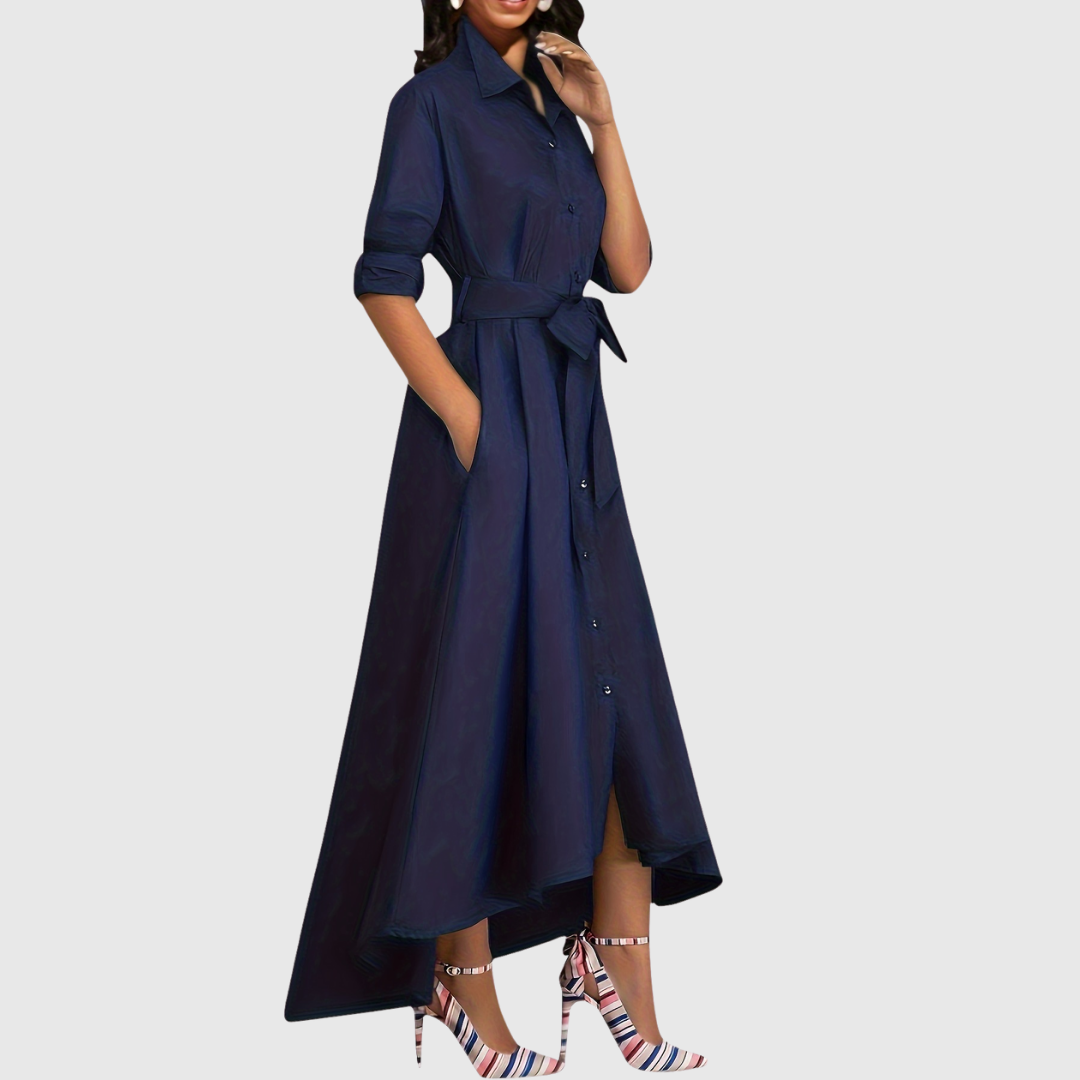 LIVIENNE | Elegant maxikjole med knapper foran