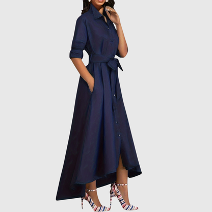 LIVIENNE | Elegant maxikjole med knapper foran