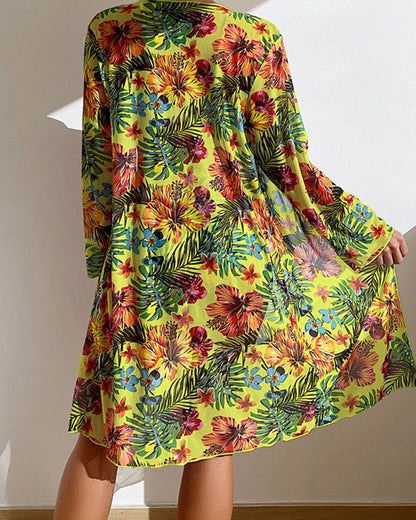 Glenda | Bikini med blomster-nederdel