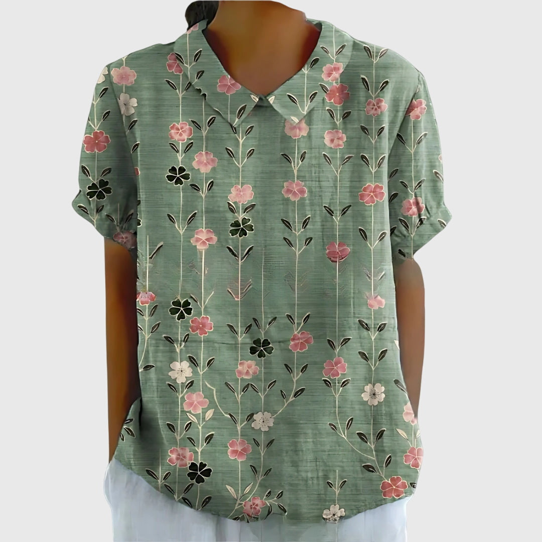 Jenna™ | Blomstret Bluse