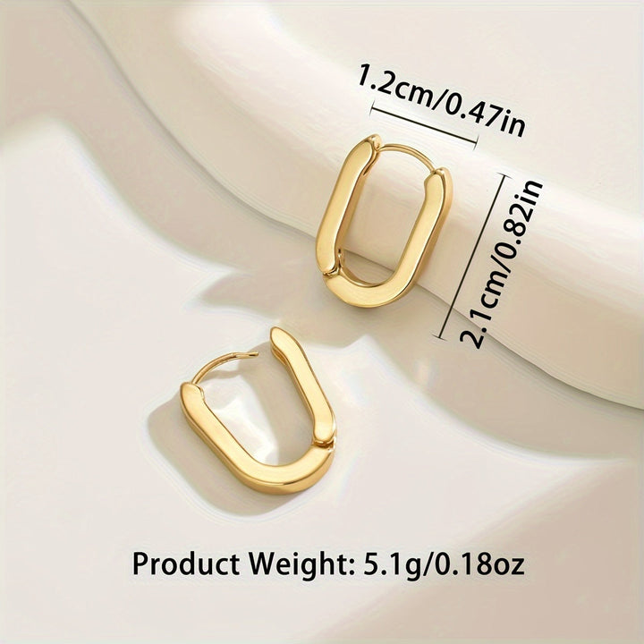 Pendientes de aro dorados geométricos
