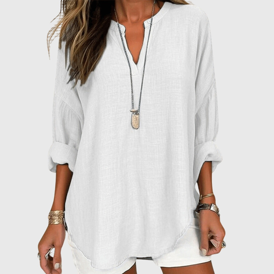 Lenara™ | Camisa de Praia Elegante e Fluida
