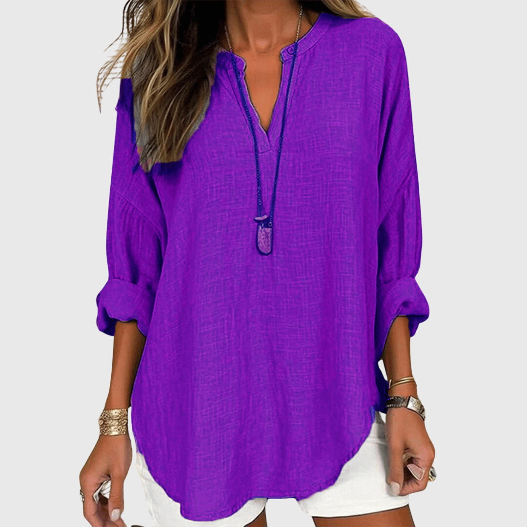 Lenara™ | Camisa de Praia Elegante e Fluida