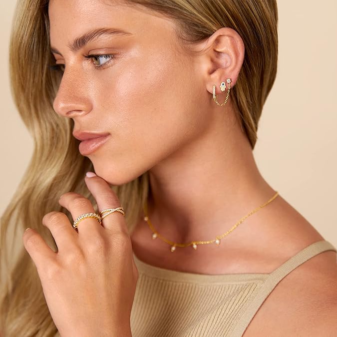 Adella-Kettenohrringe | Gold