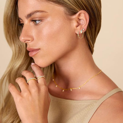 Adella-Kettenohrringe | Gold